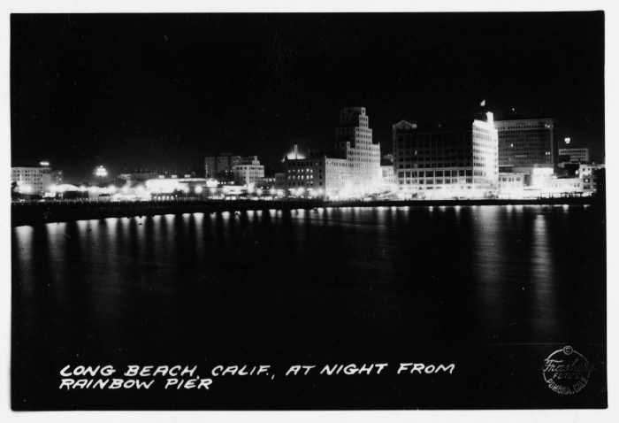 Long Beach, CA at night from Rainbow Pier